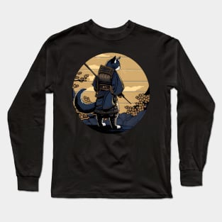 Japanese Cat Samurai Katana Catana - Cat lover Long Sleeve T-Shirt